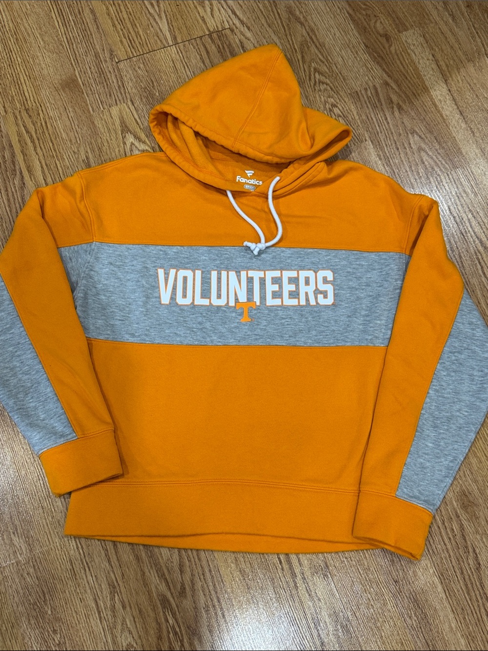 FANATICS TN TENNESSEE VOLUNTEERS long sleeve hoodie hooded drawstring orange SM